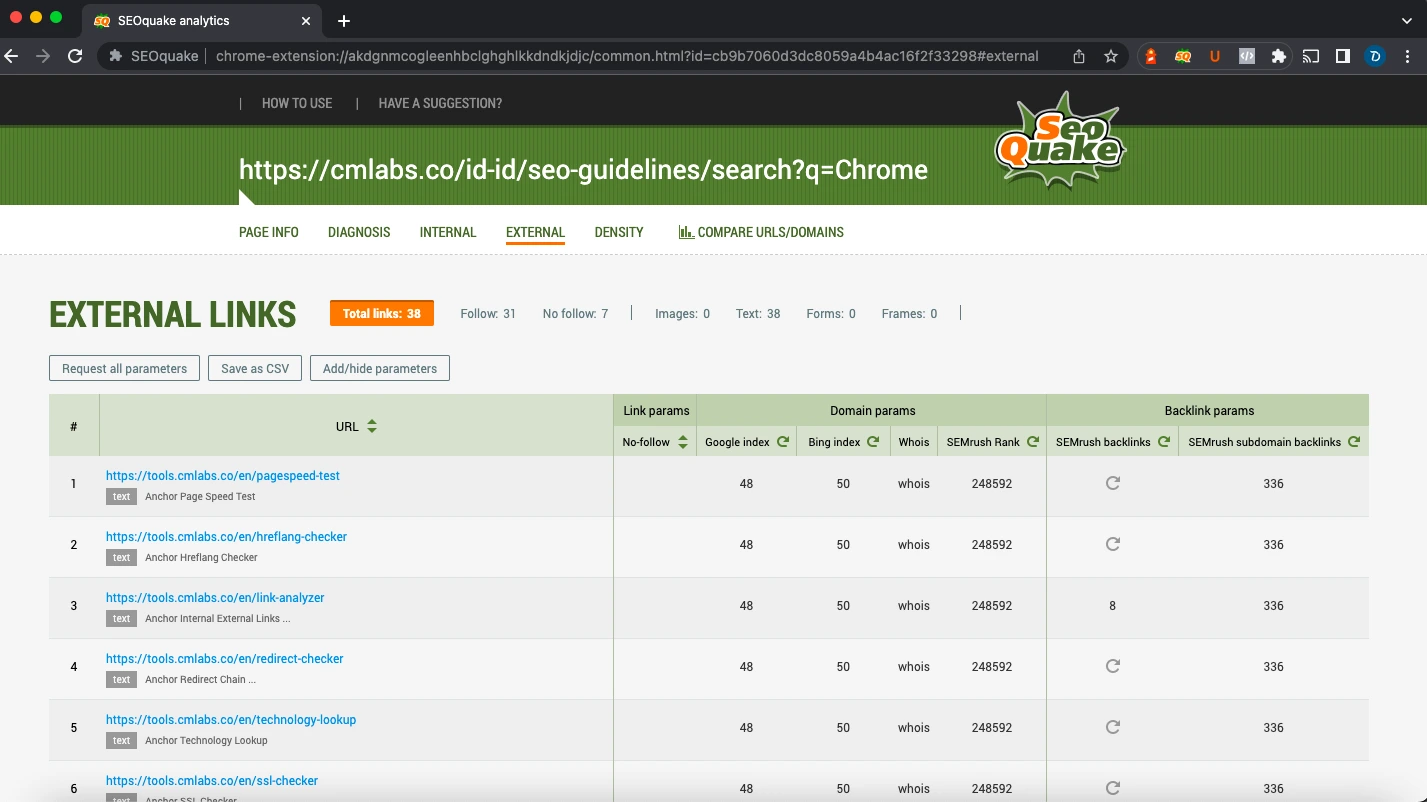 seoquake liens externe liste des meilleurs outils seo en 2025